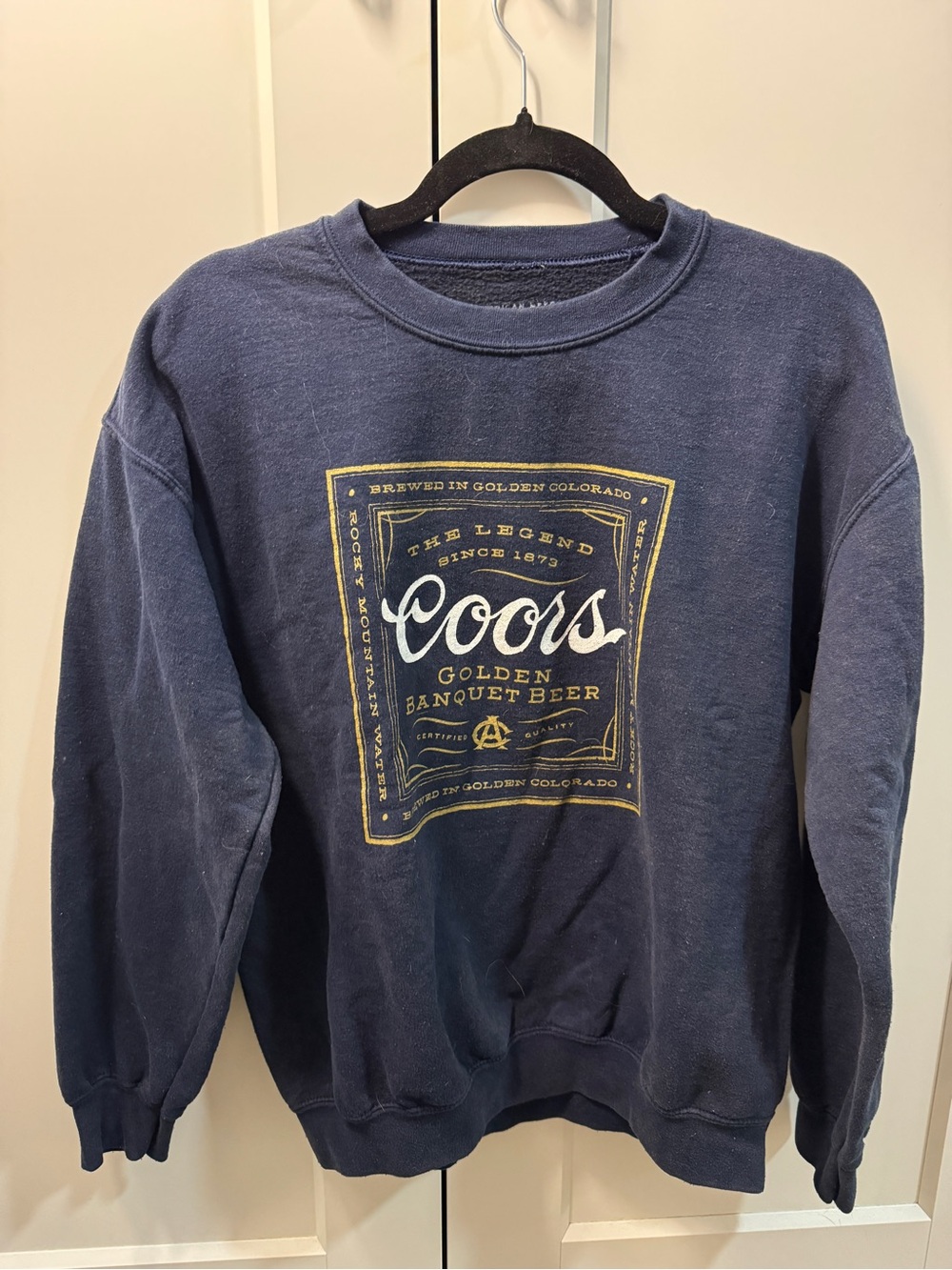 Source Unknown Navy Blue Coors Graphic Sweatshirt